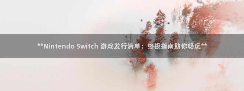 门徒娱乐平台违法吗：**Nintendo Switch 游戏发行清单：终极指南助你畅玩**